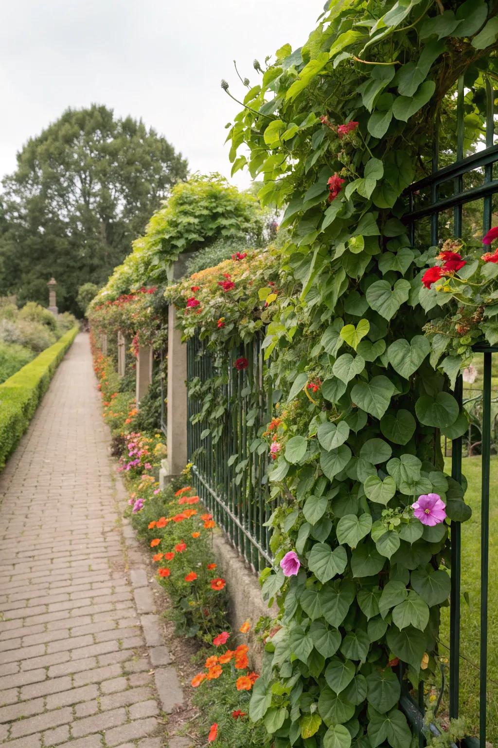 Living walls provide lush, green backdrops.
