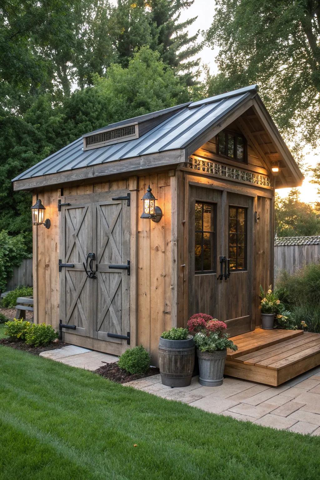 Transform your garden with a rustic DIY well pump house that combines functionality with personal style. #GardenGoals #DIYProject