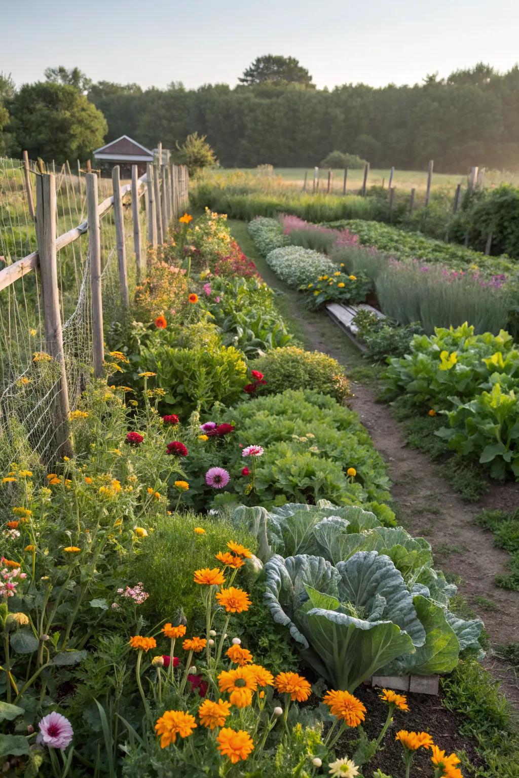 A picturesque border that blends function and beauty.