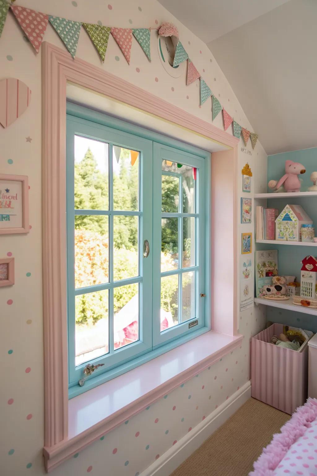 Pastel trims add a soft, playful touch to any room.