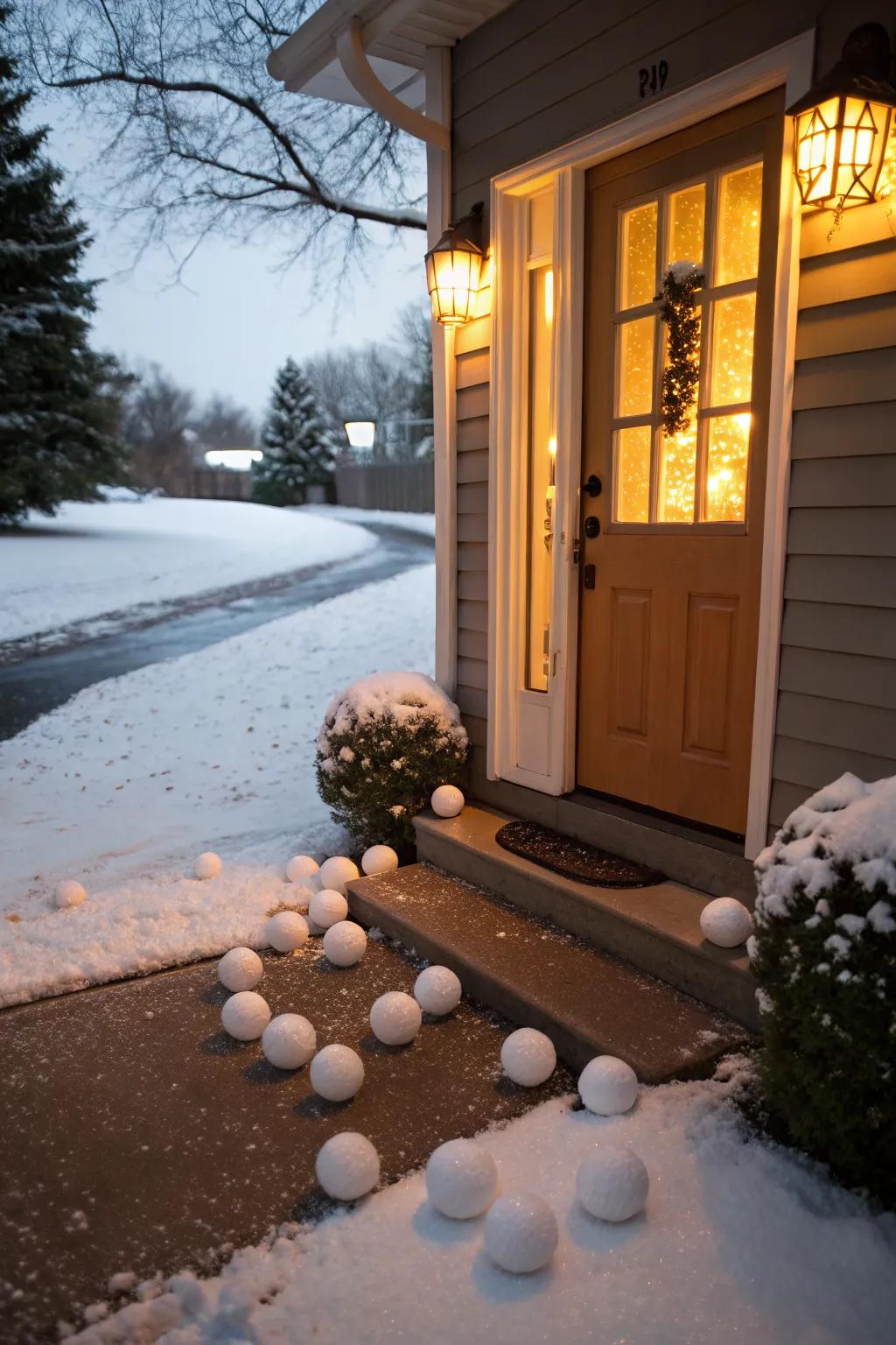 Bring the fun of a snowball fight to your door.