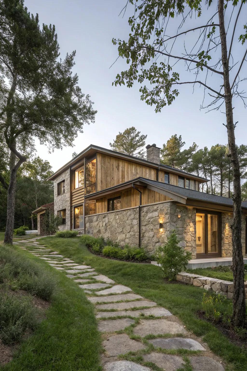 Blend your home with its natural surroundings.