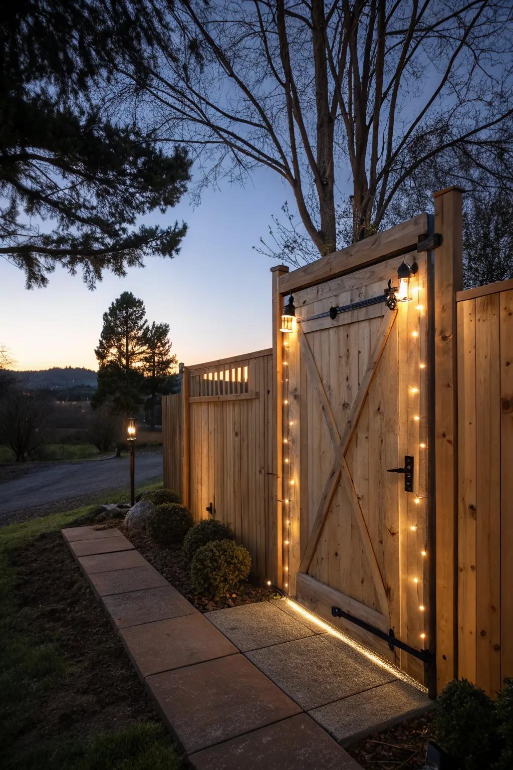 Integrated lighting adds ambience and functionality.