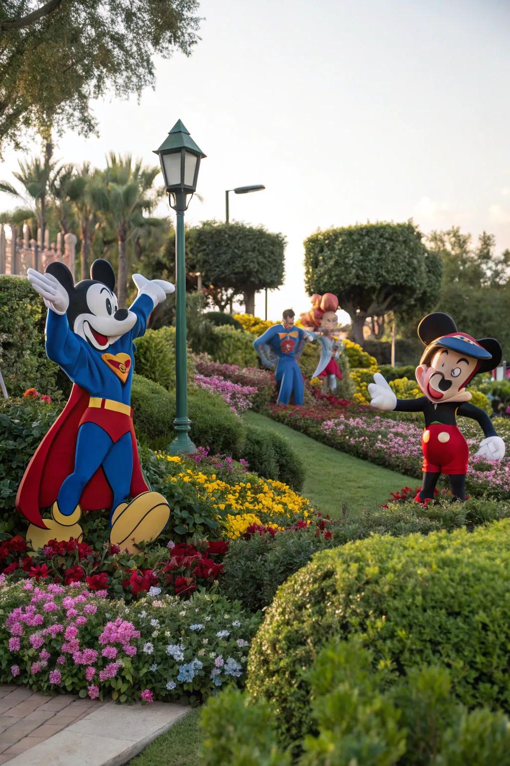 Bring cinematic magic to your yard with movie characters.