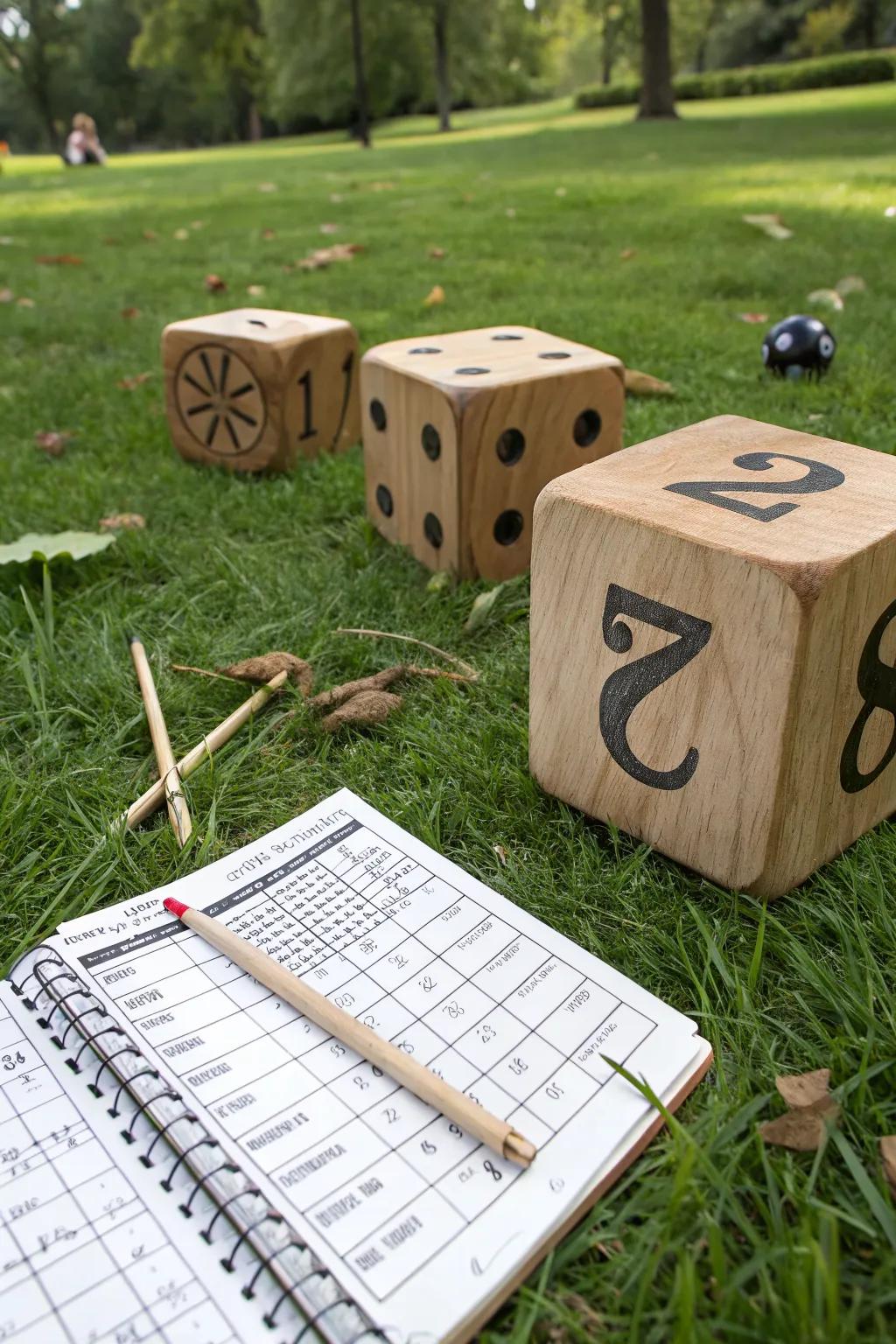 Giant Yahtzee: Roll into fun with this larger-than-life game.