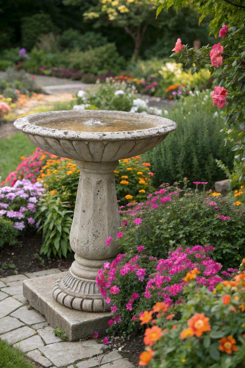 Birdbaths attract wildlife and enhance your garden.