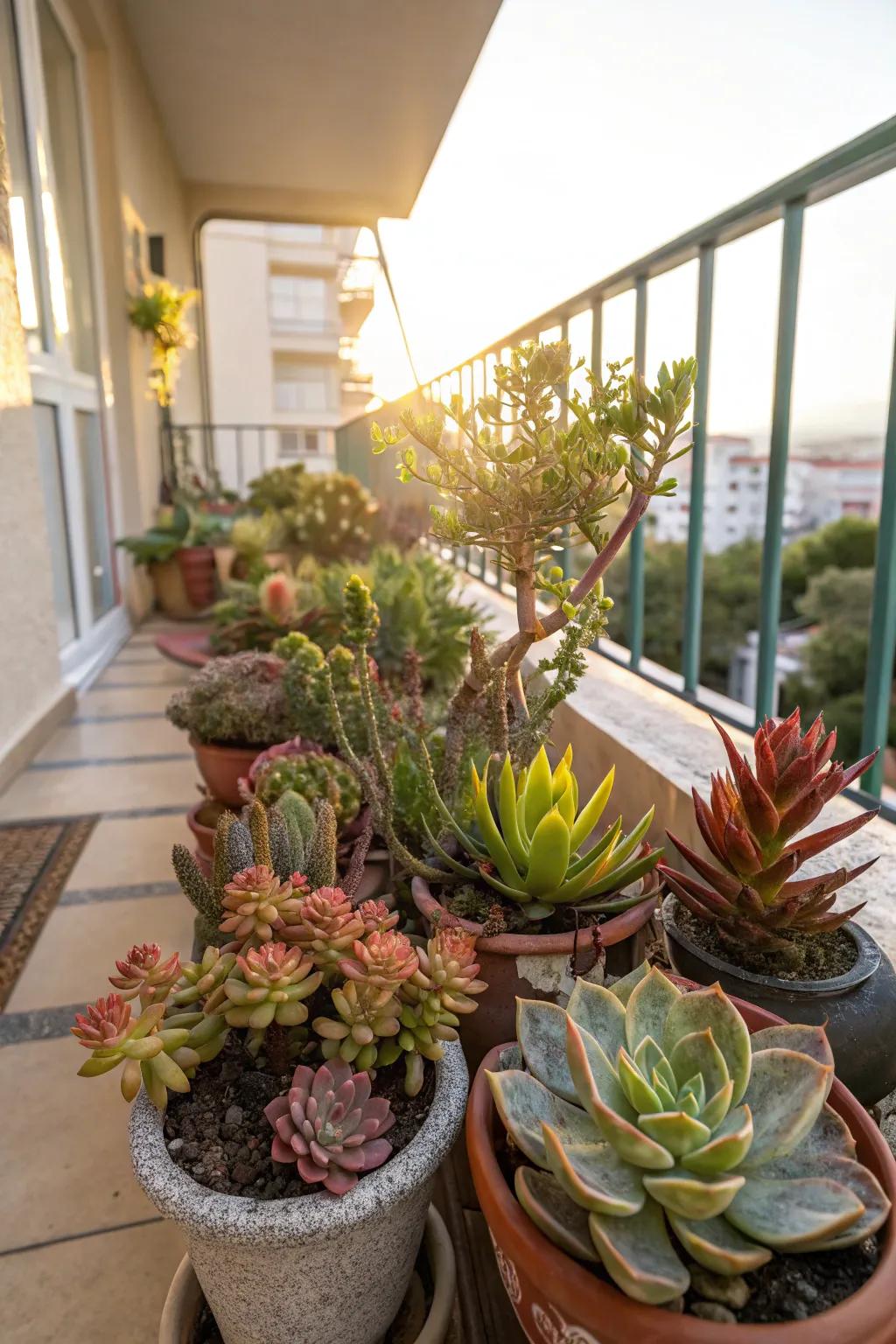 Enjoy low-maintenance greenery with a variety of succulents.