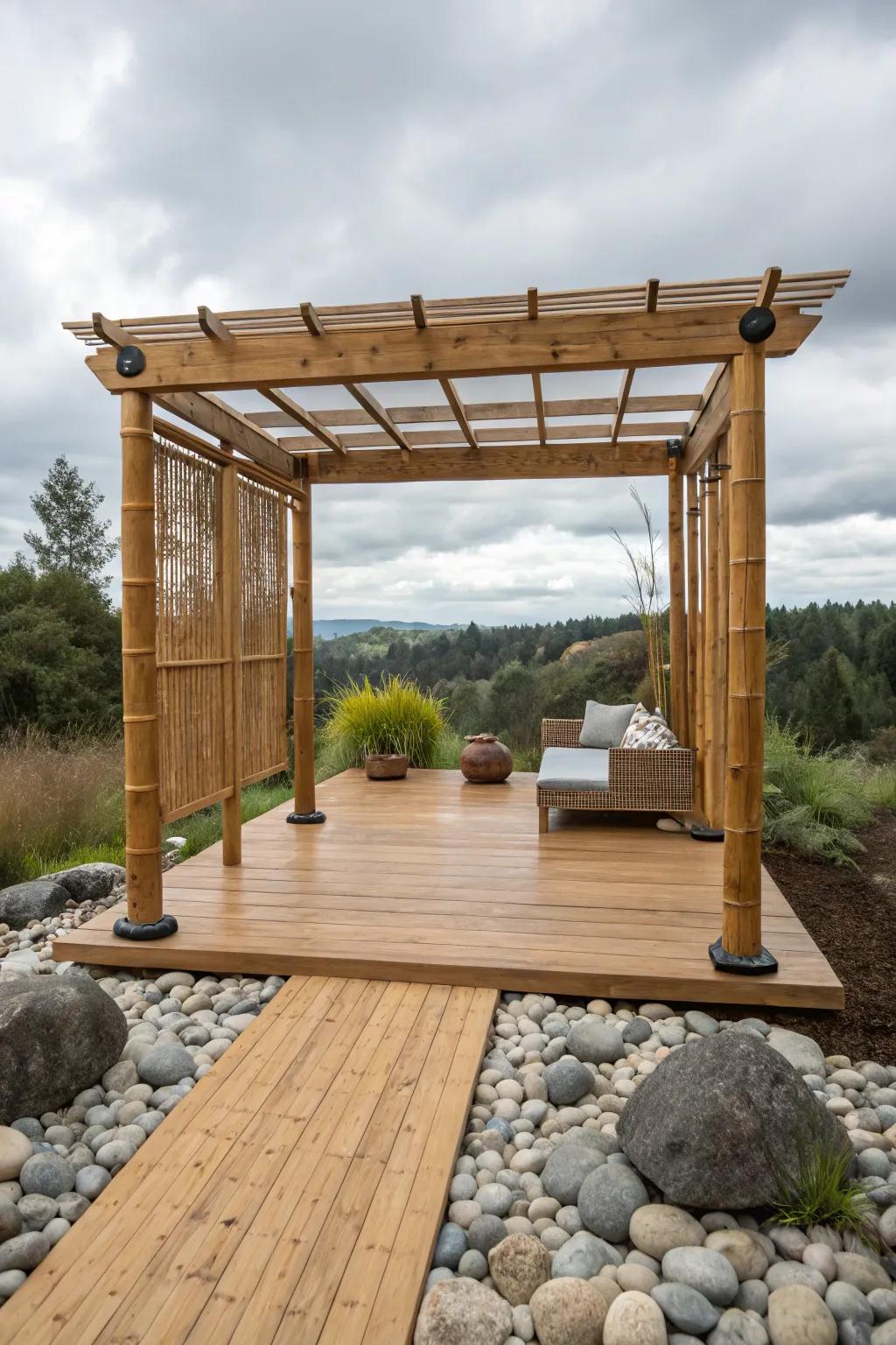 Find peace with a Zen-inspired arbor.