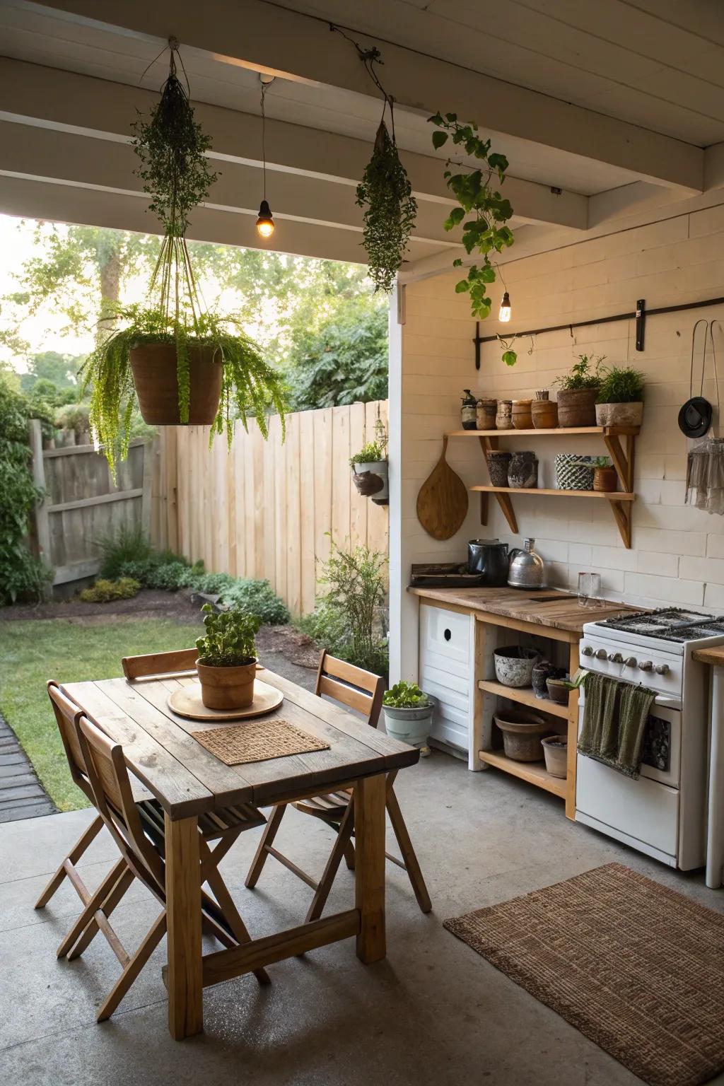Maintain a seamless flow with a ground-level kitchen design.