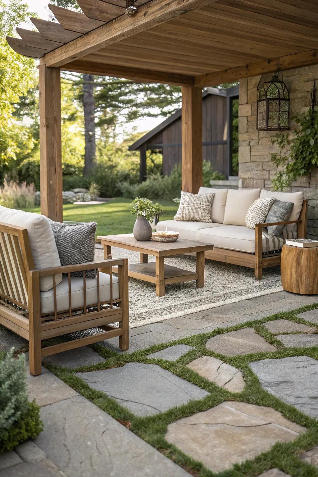 Add depth with a mix of textures and materials