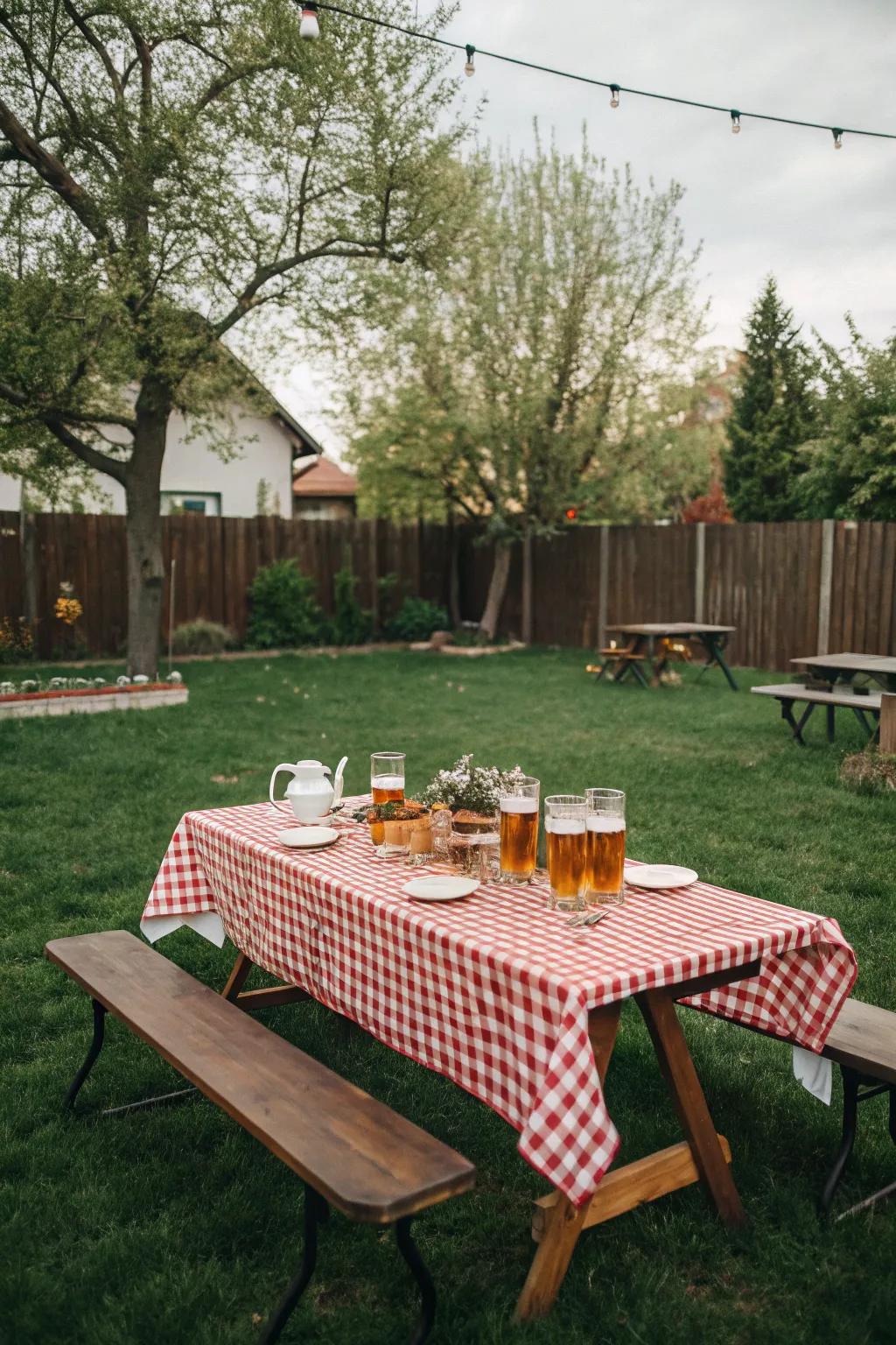 A vintage table adds character and authenticity.
