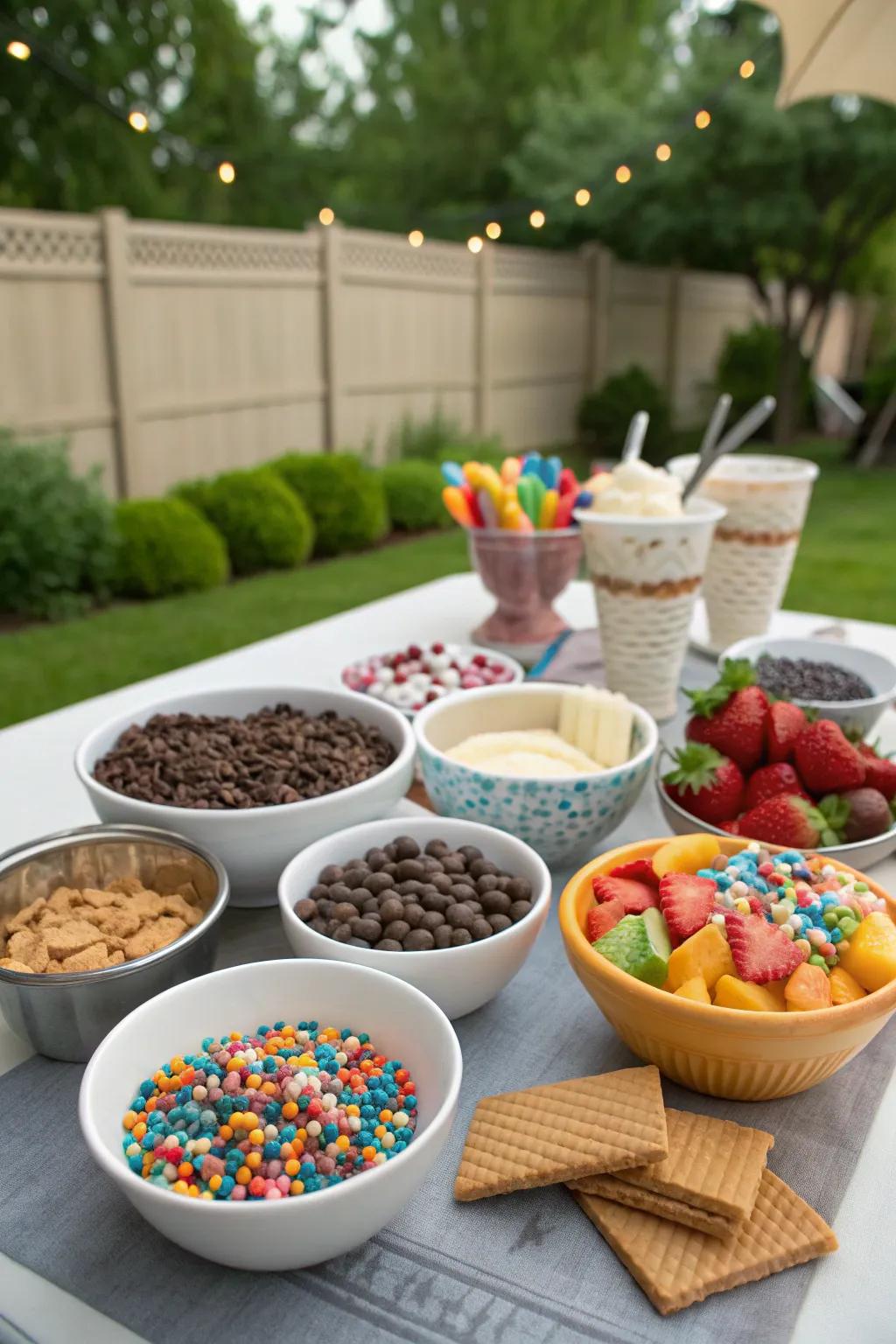 Indulge in sweetness with an ice cream social.