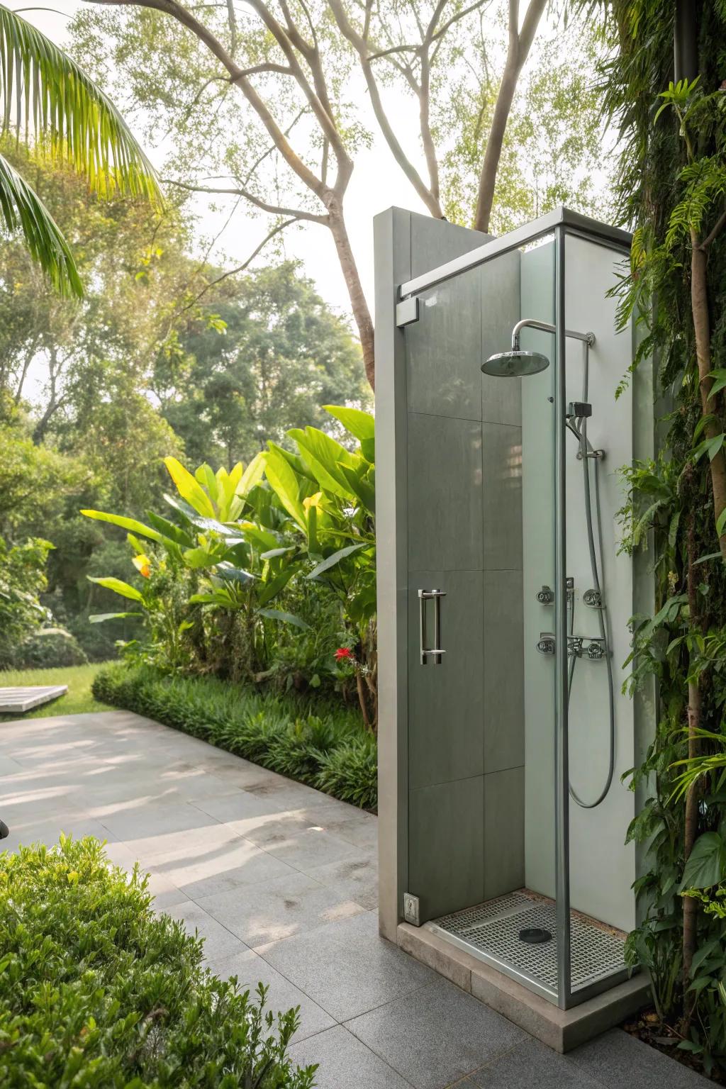 Refresh and rejuvenate with an outdoor shower.