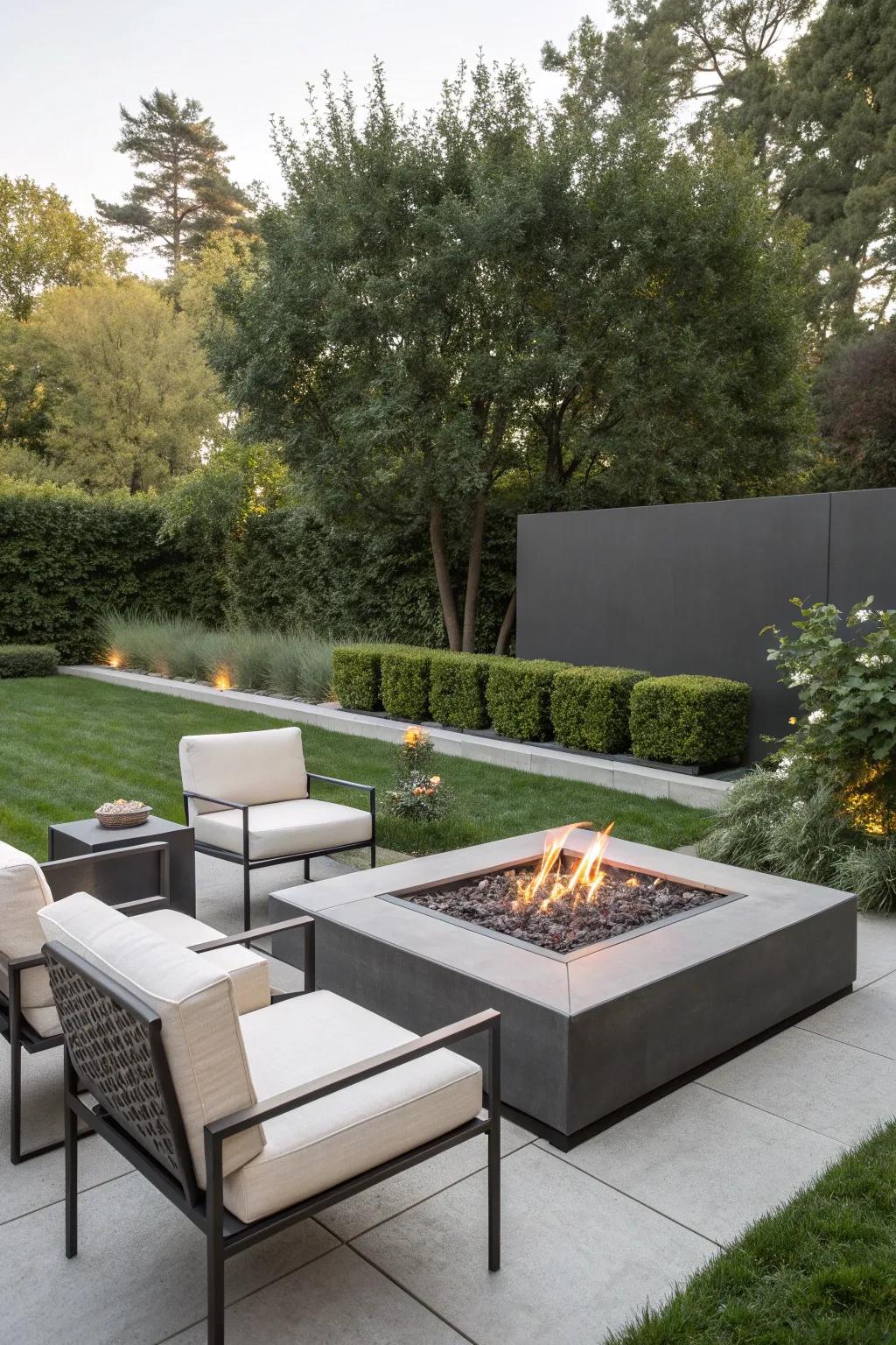 Geometric designs bring a modern twist to your fire pit.