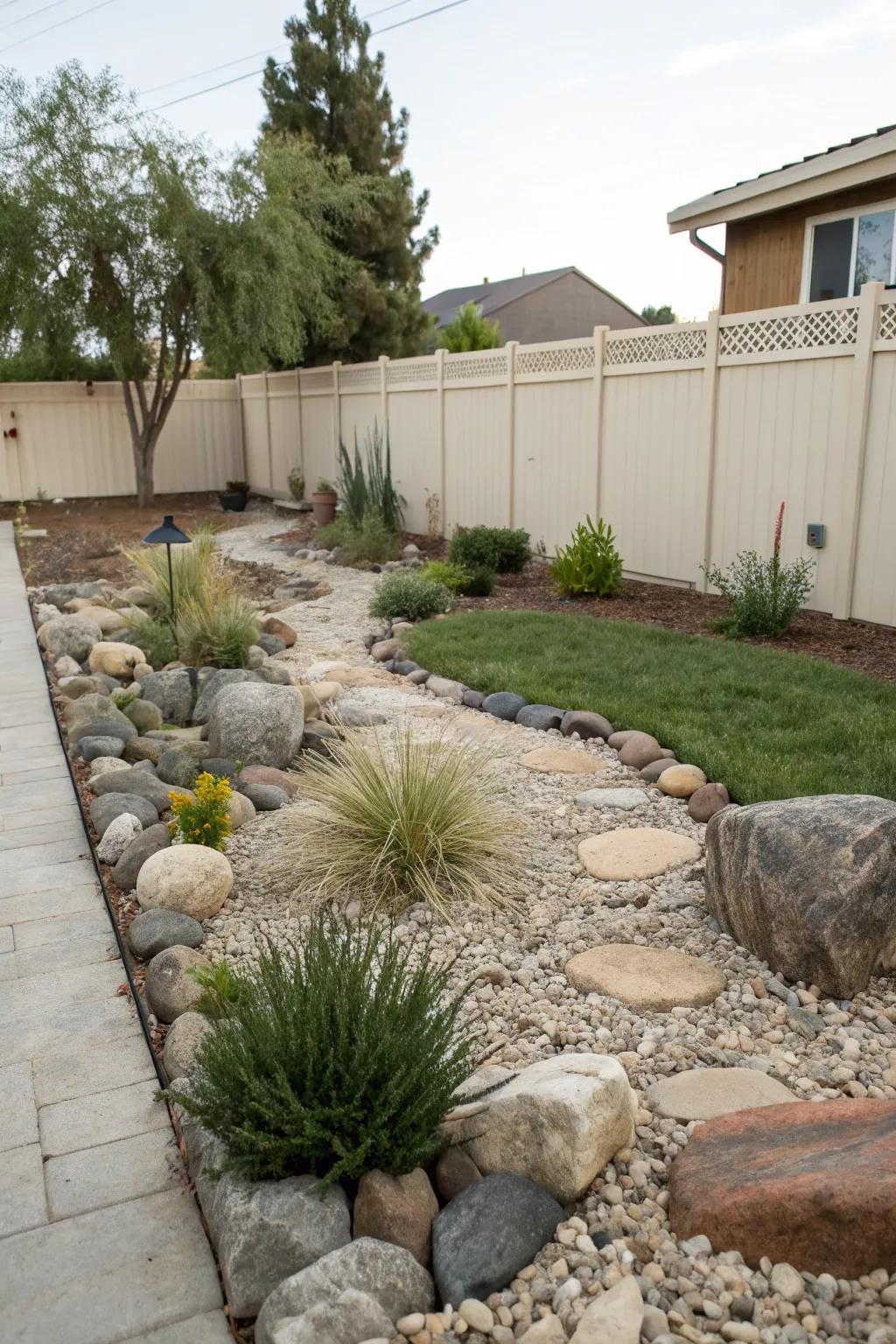 A rock garden that adds texture and intrigue.