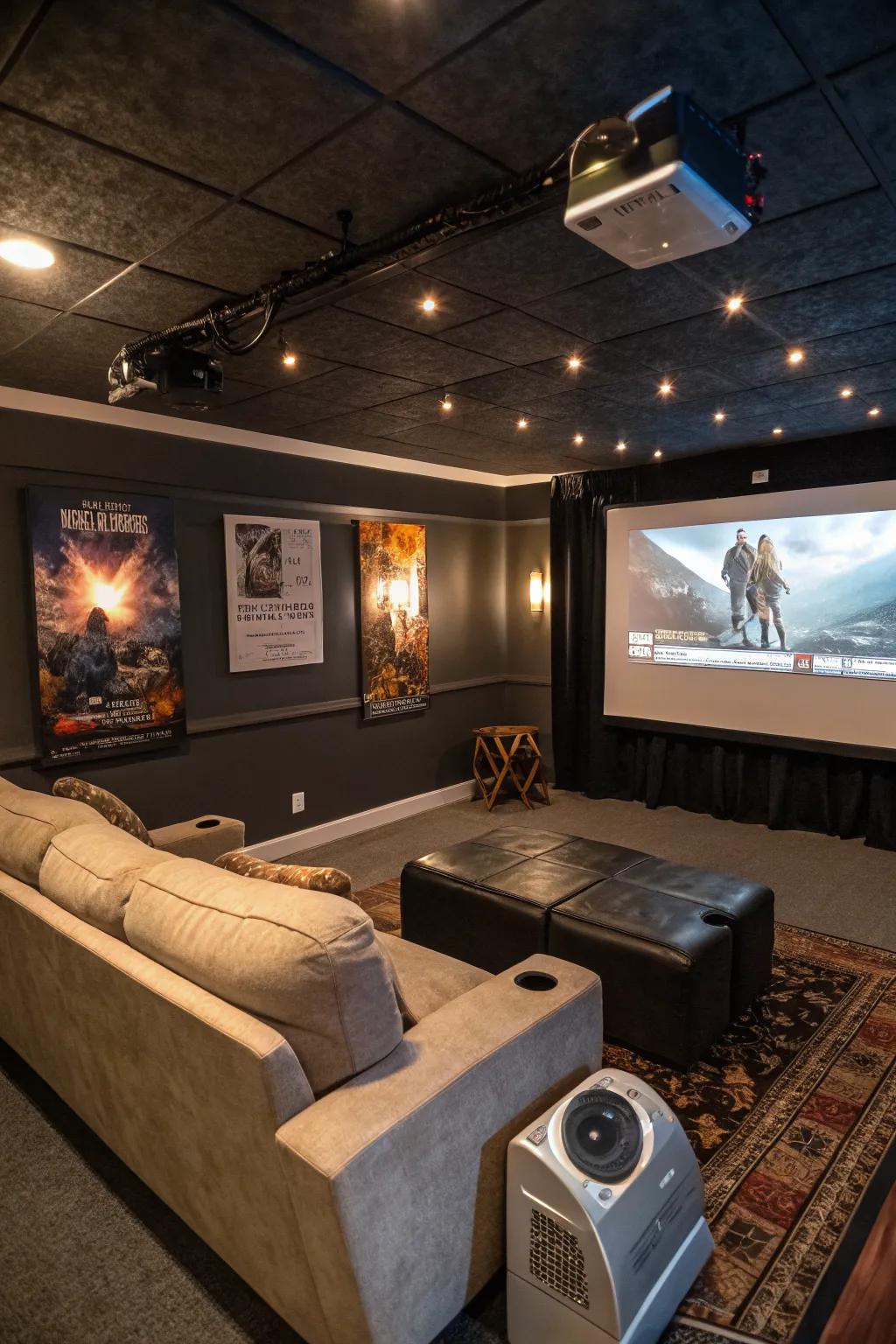 A mini cinema for immersive backyard movie nights.
