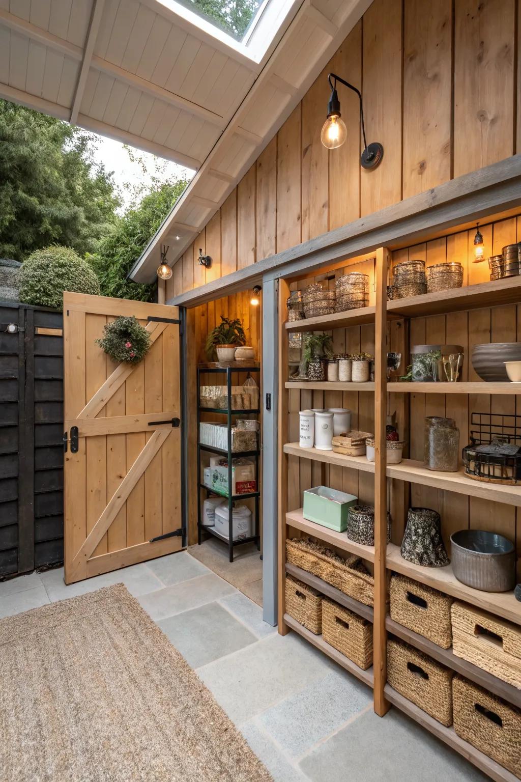 Display your collection in a backyard display room.
