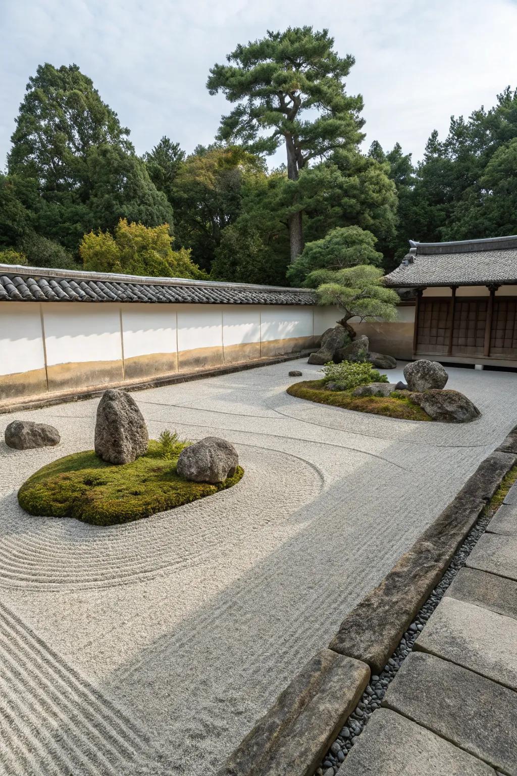 A Zen garden brings tranquility to your backyard.
