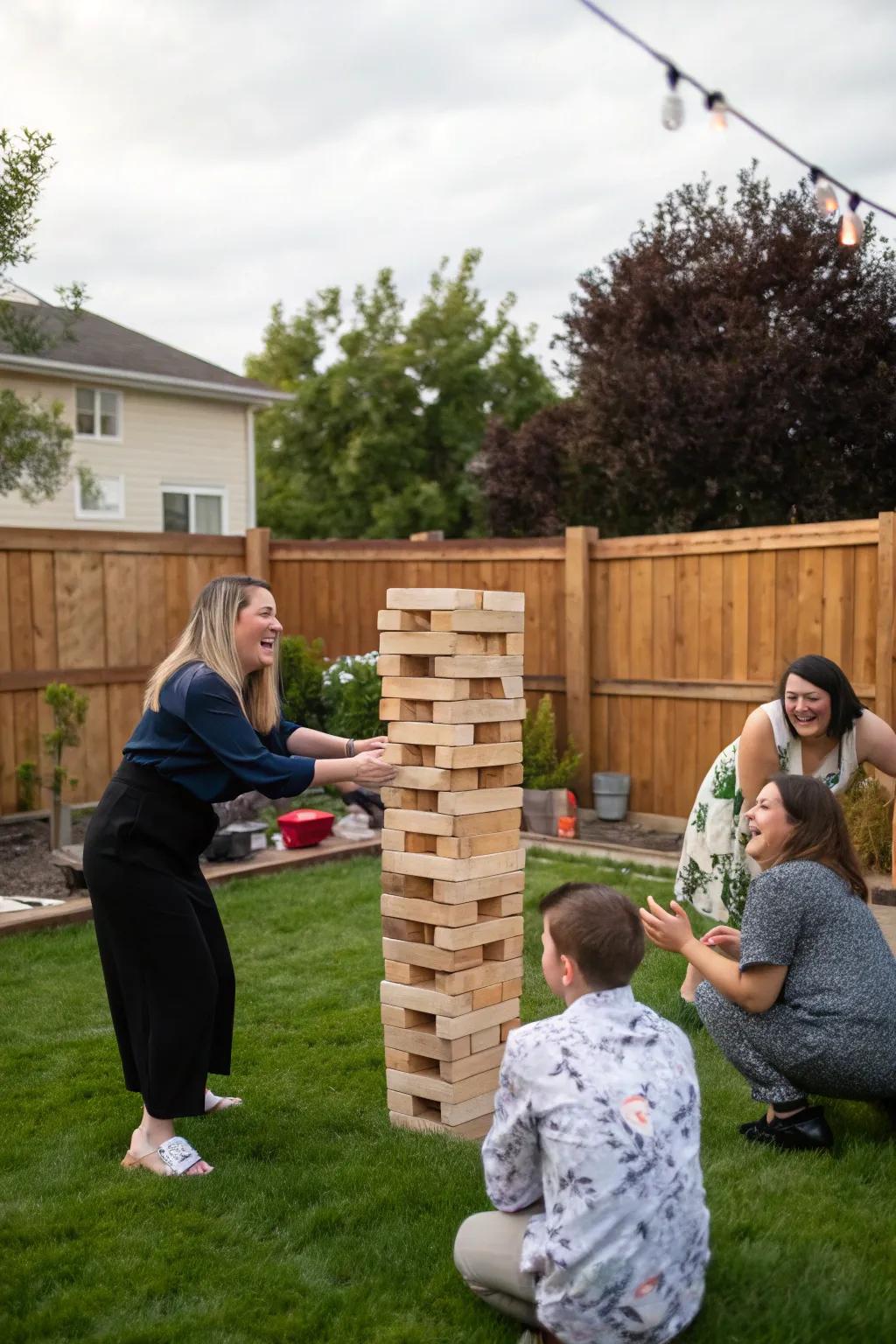 Giant Jenga for fun and laughter at your party