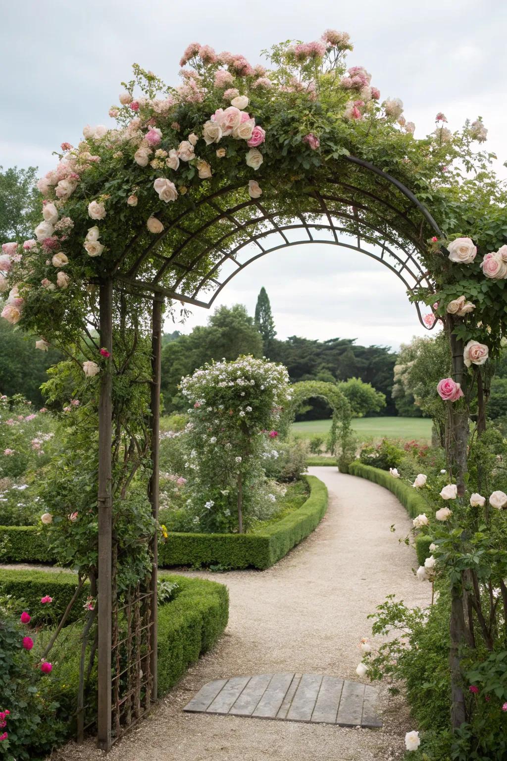 Create an inviting entrance with a DIY garden archway.