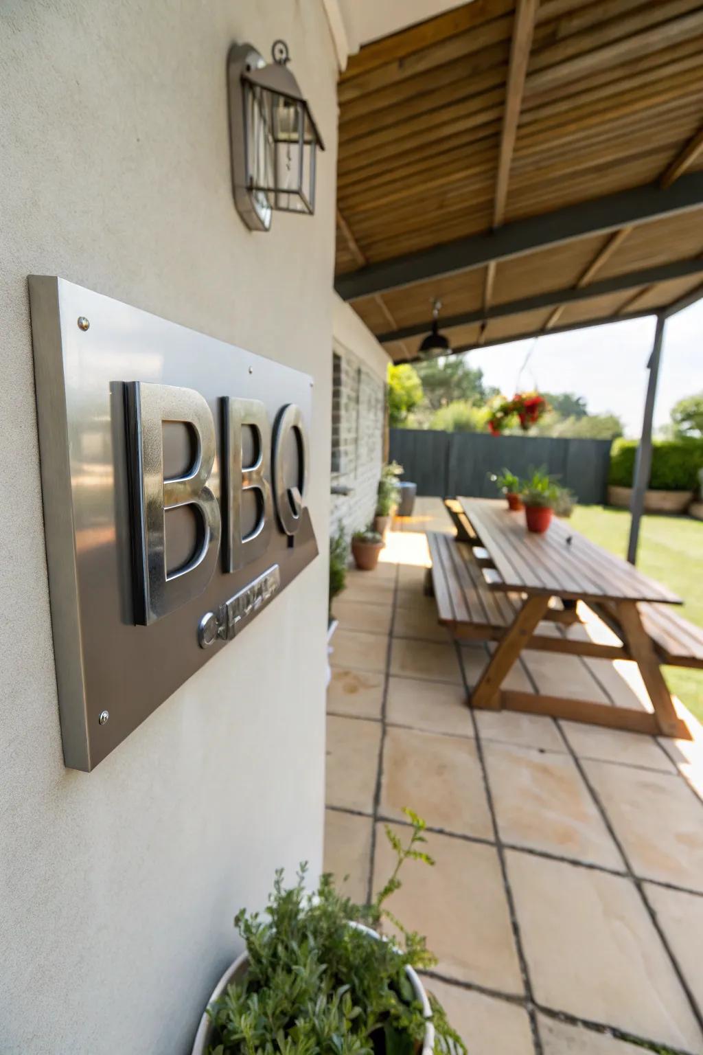 Introduce metallic elegance to your BBQ decor.