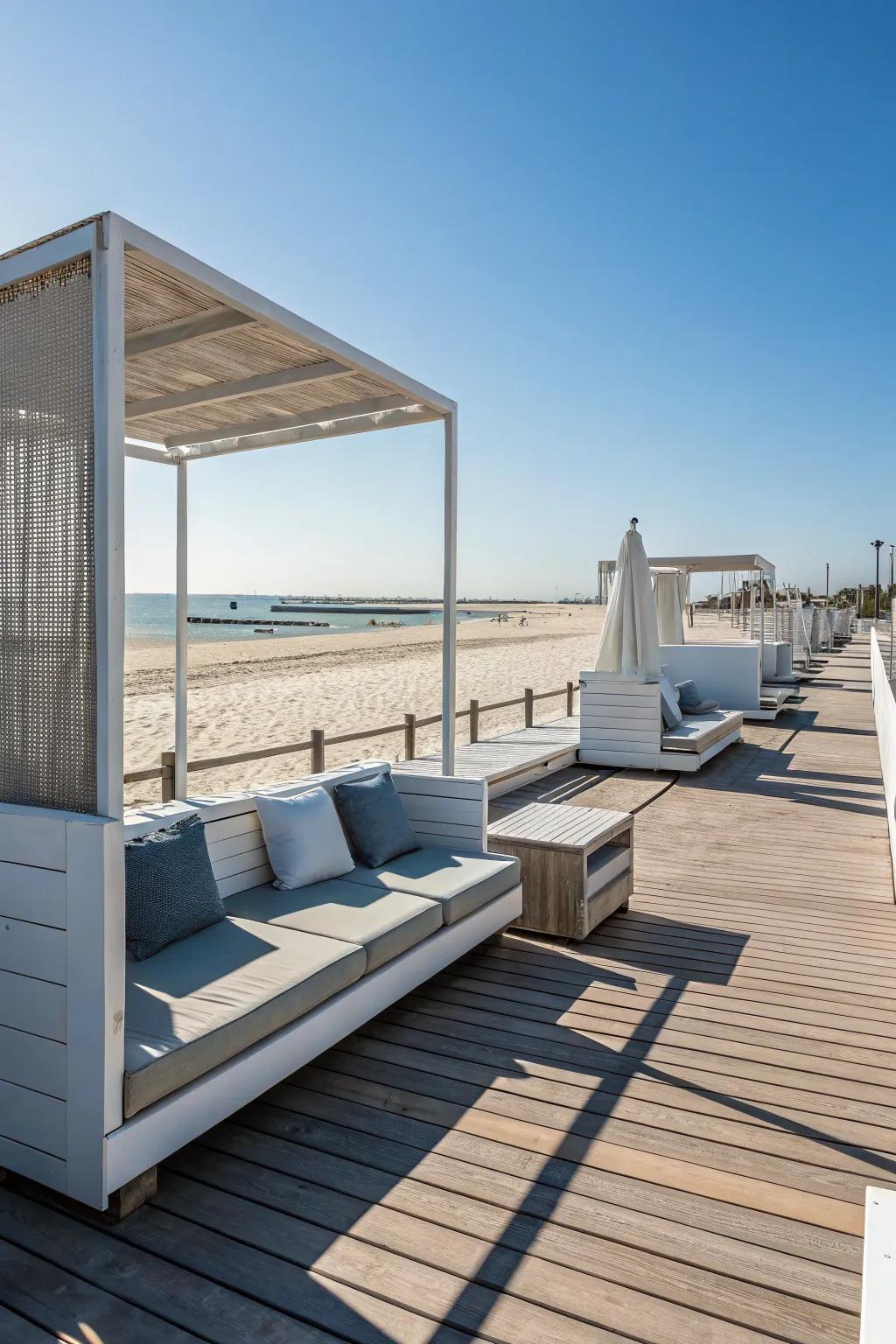 Maximize space and style with built-in seating on your deck.