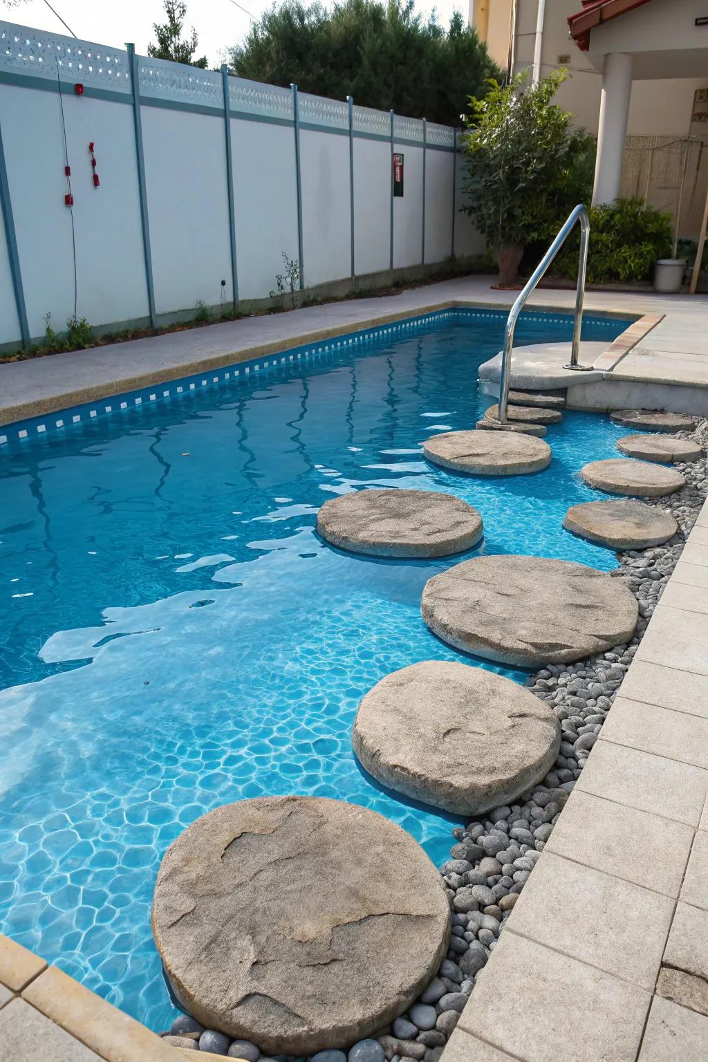 3D paint adding surprising illusions to the pool.