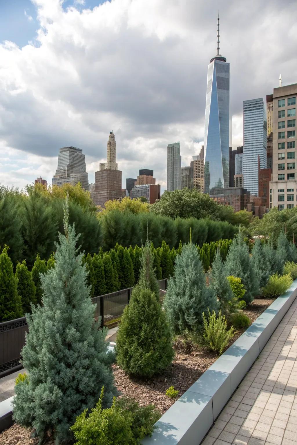 Bring nature to the city with Blue Point Junipers.
