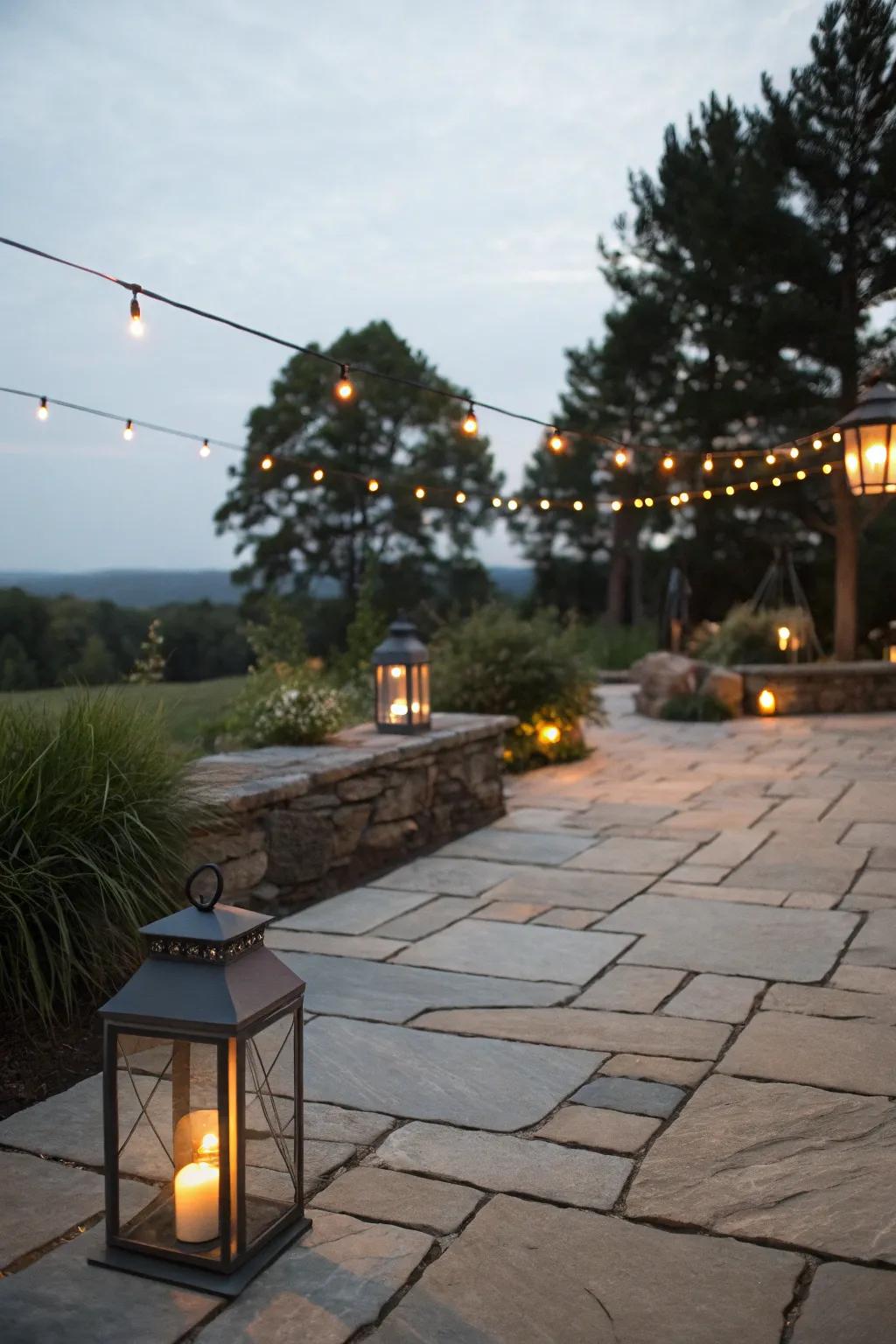 Create a magical ambiance with patio lighting.