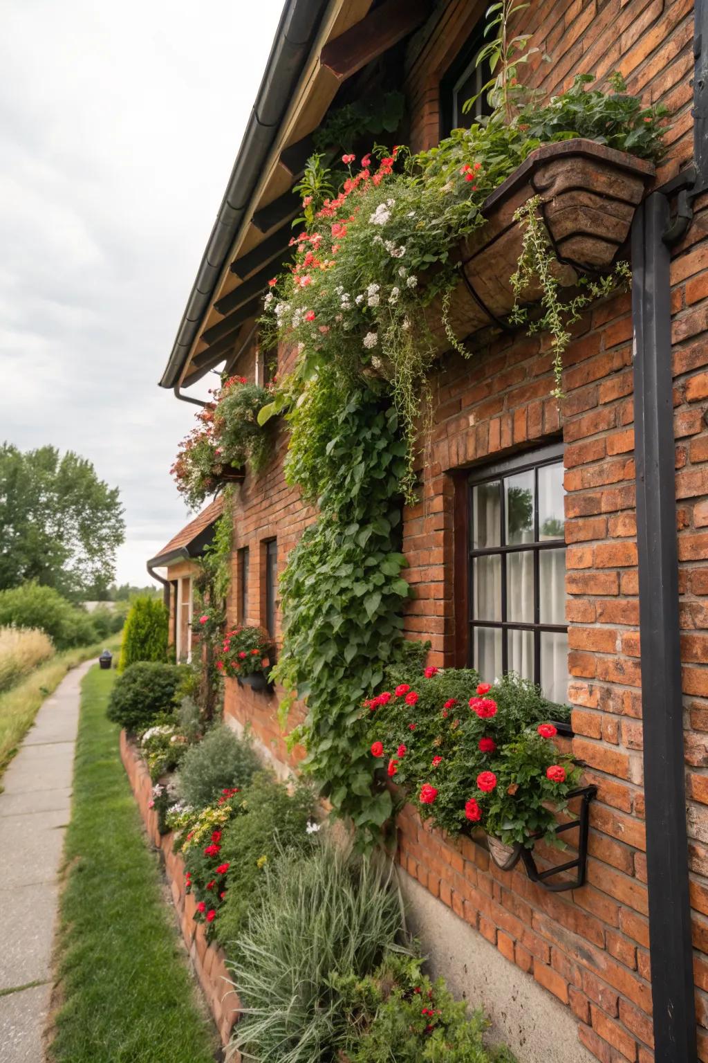 Vertical gardens add greenery to vertical spaces