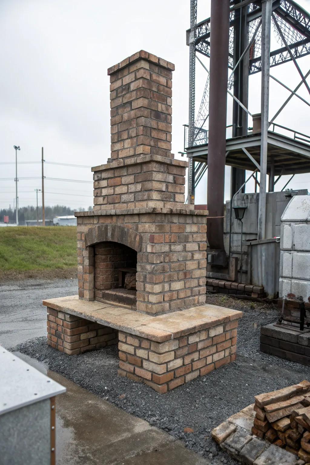 A double-layered brick design adds depth and dimension.