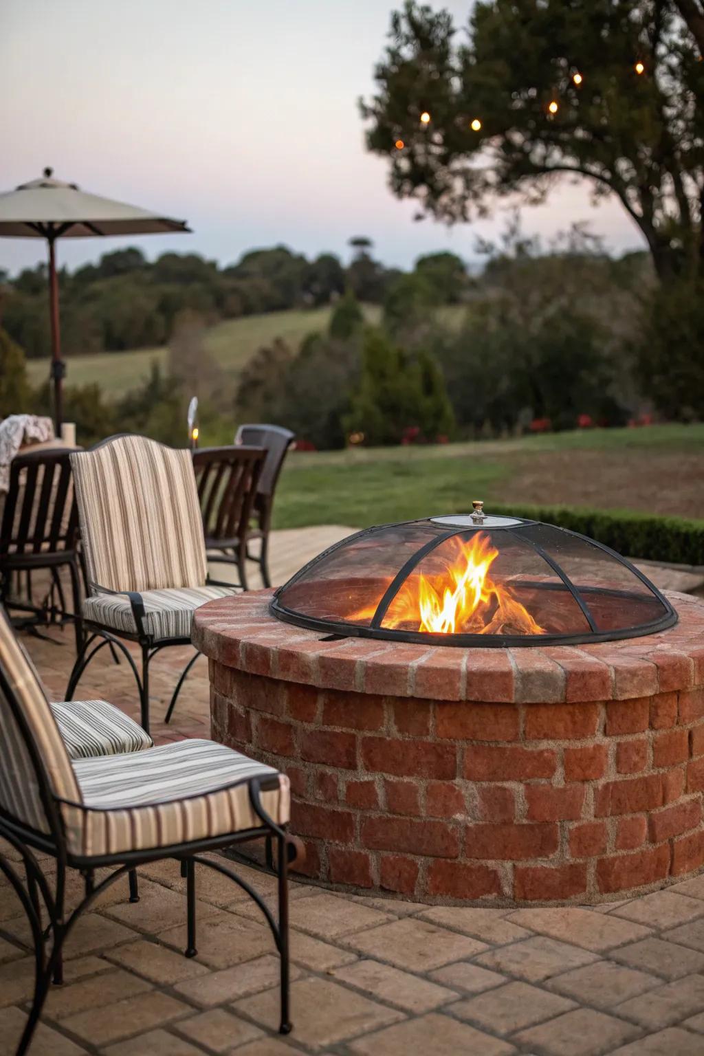 A dual-purpose fire pit adds functionality to your patio.