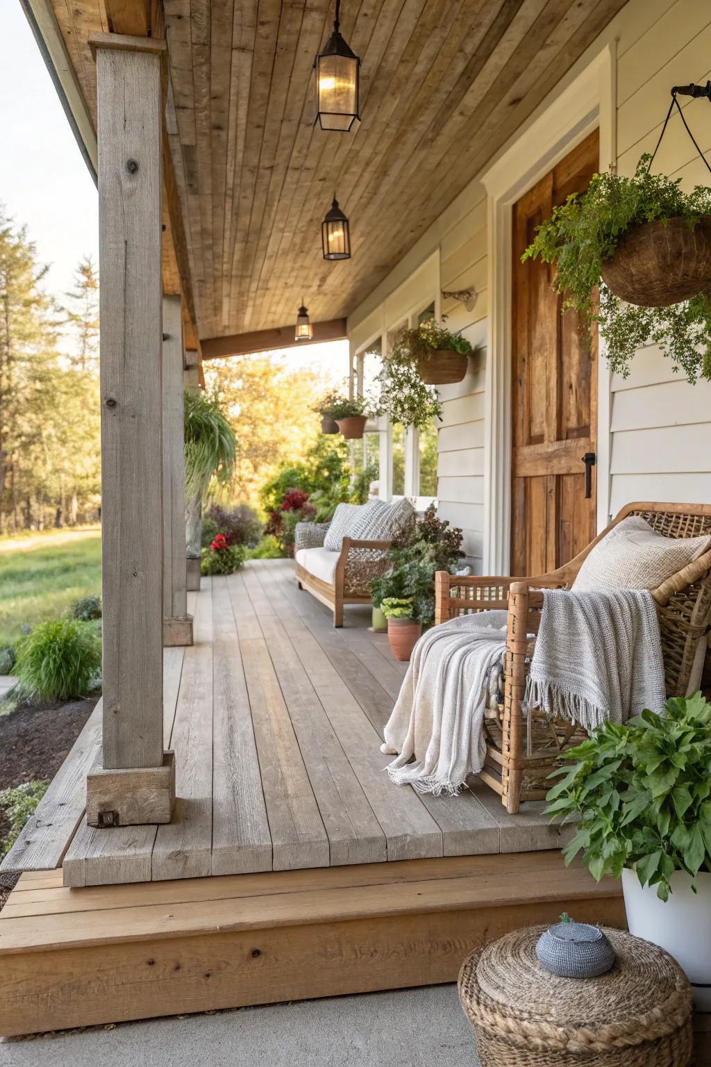 Sustainable materials add both style and environmental consciousness.