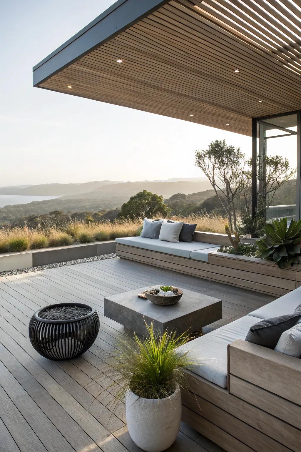 Conversation pits create a unique and engaging outdoor space.
