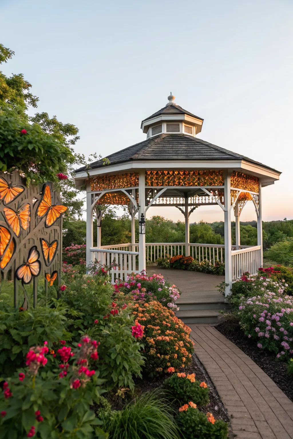 Transform your gazebo with butterfly accents.