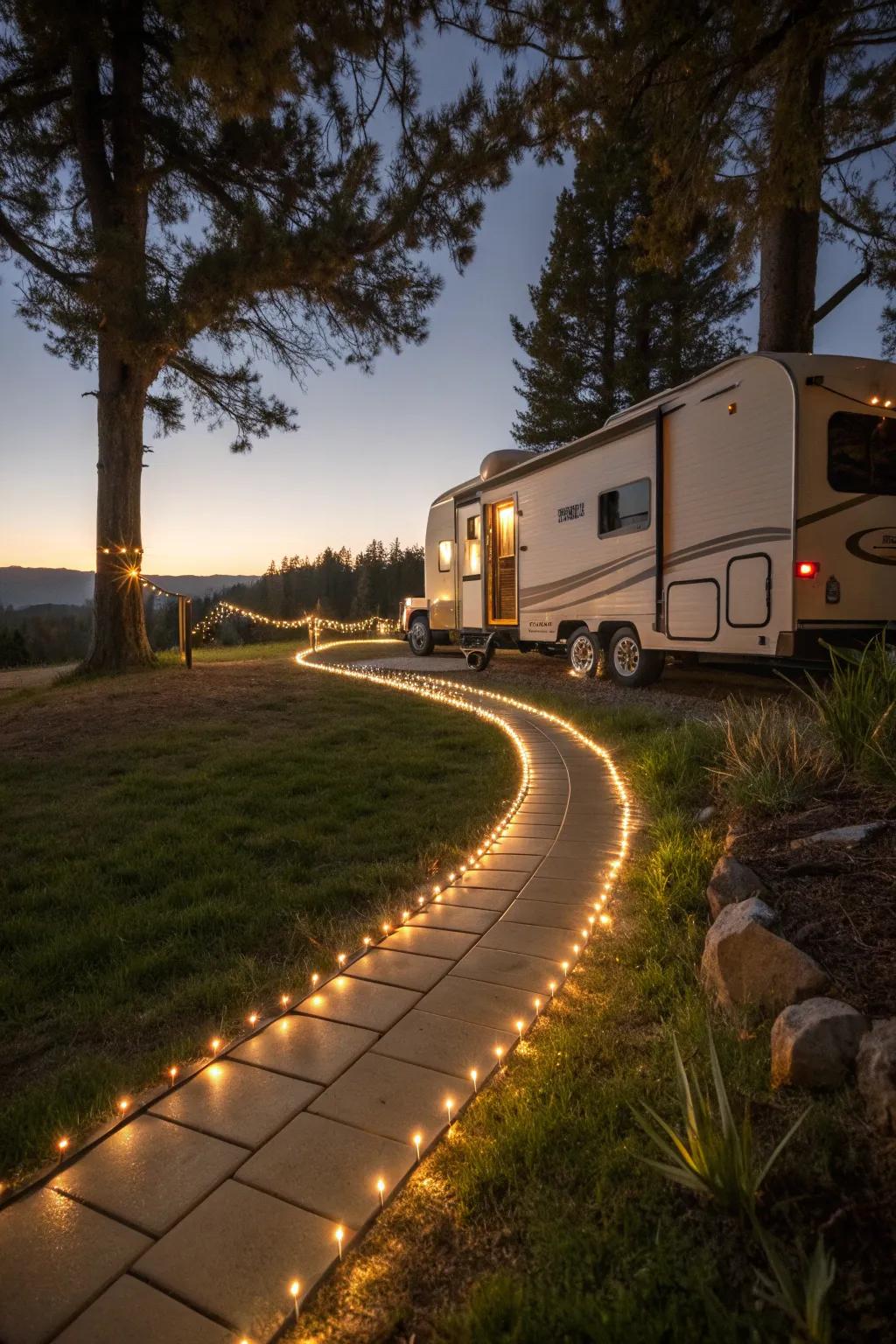 Rope lights creatively enhance both safety and aesthetics.