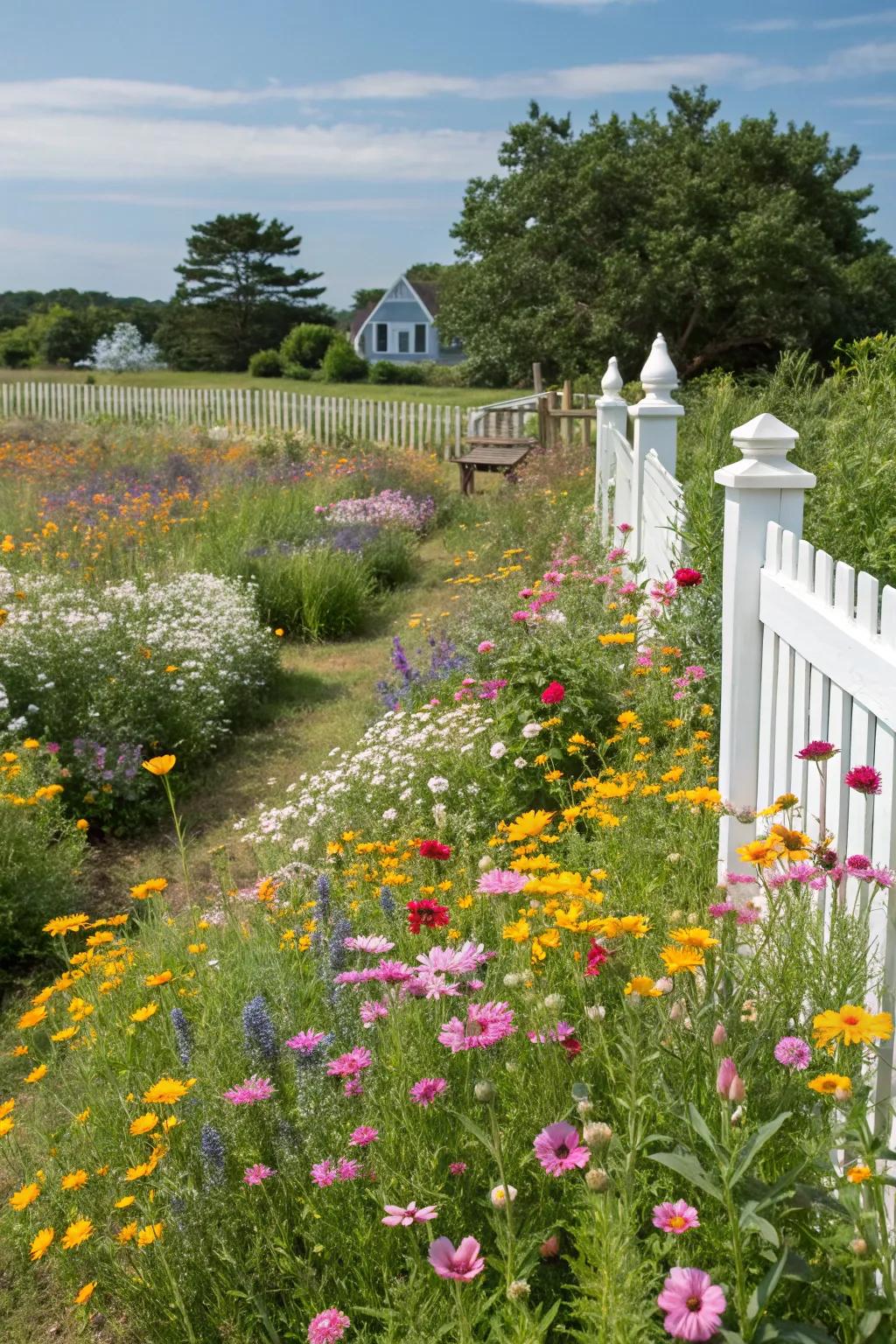 Wildflower meadows offer vibrant, low-maintenance beauty.