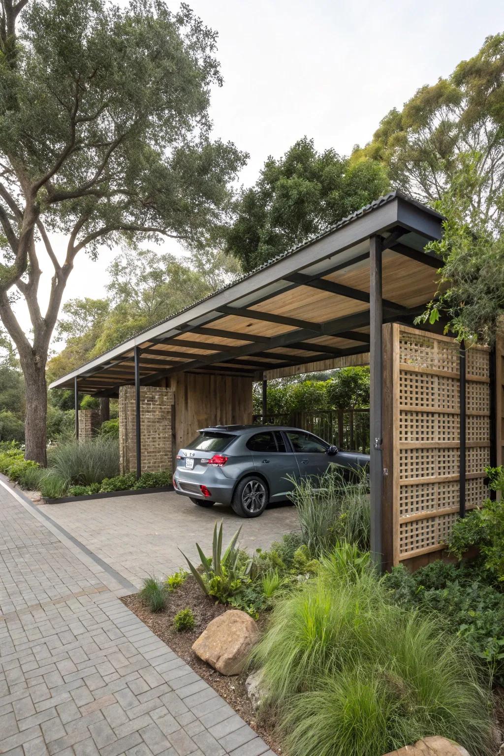 Recycled material screens offer sustainability with style.