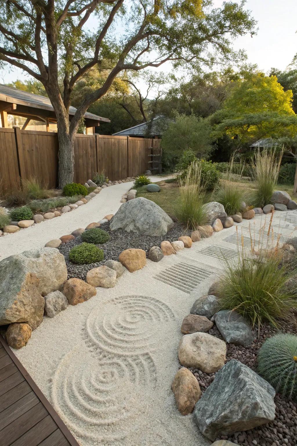 Zen gardens offer a peaceful retreat in your own space.