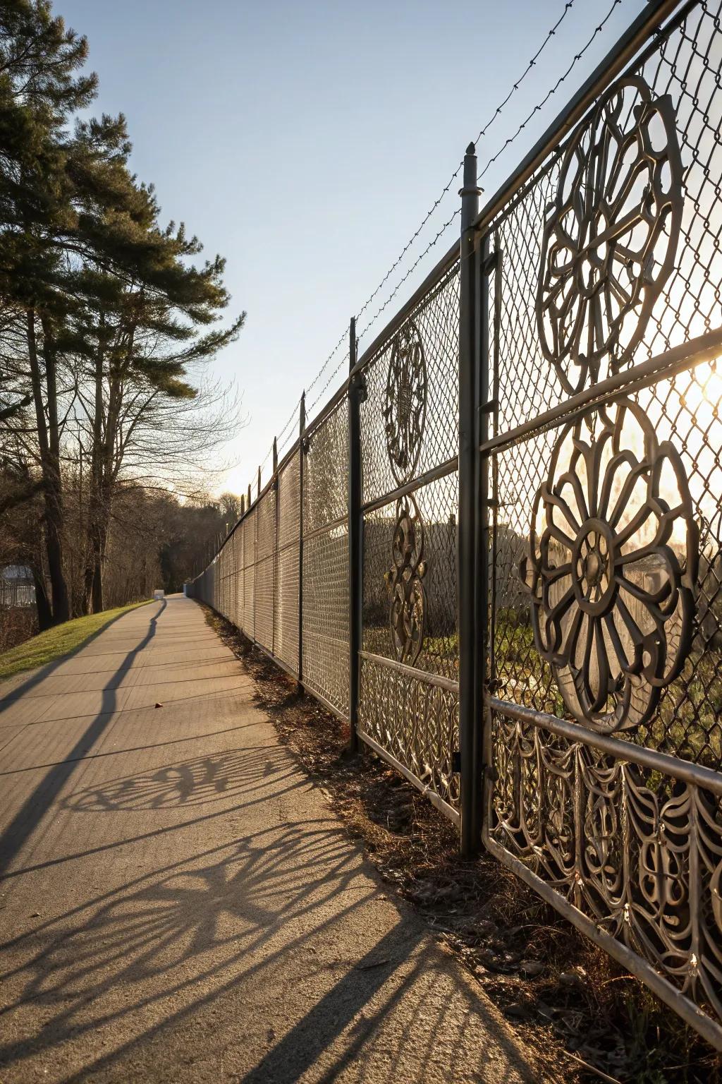 Decorative panels add an artistic flair to your fence.