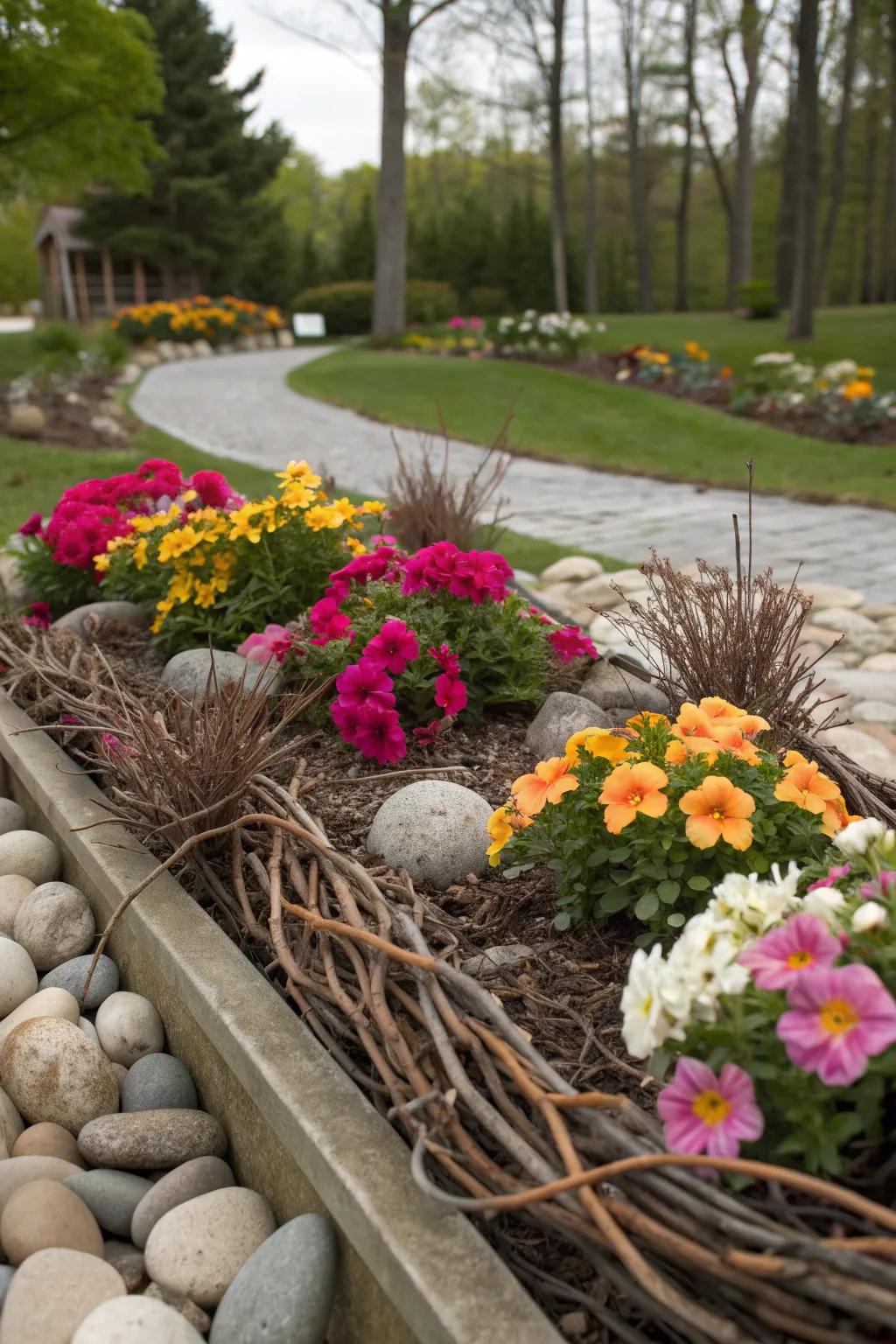 Seasonal decorations add charm and variety to your garden spaces.