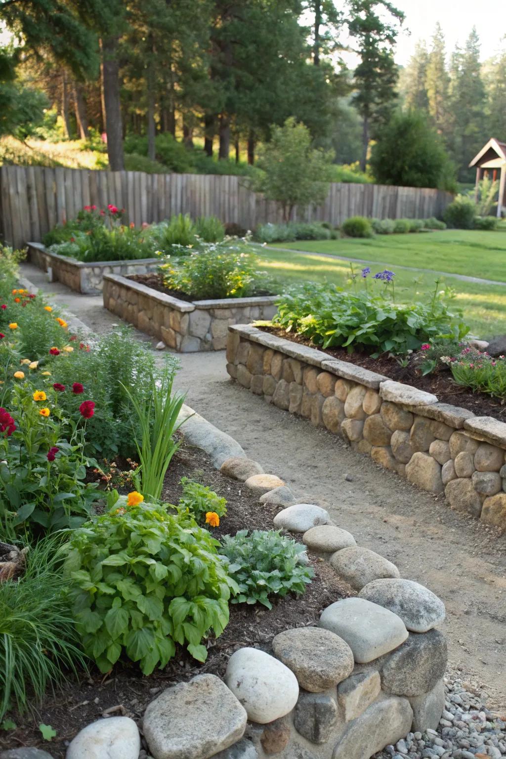Edging provides neatness and structure to garden beds