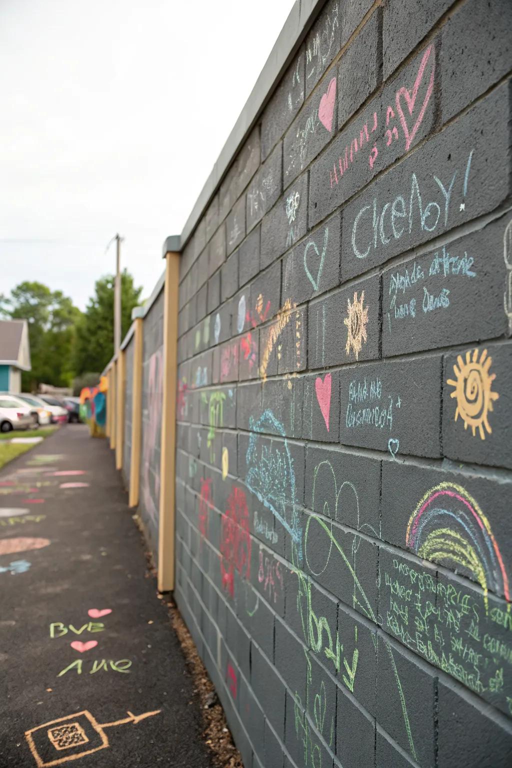 Chalkboard paint turns your wall into a playful and interactive canvas.