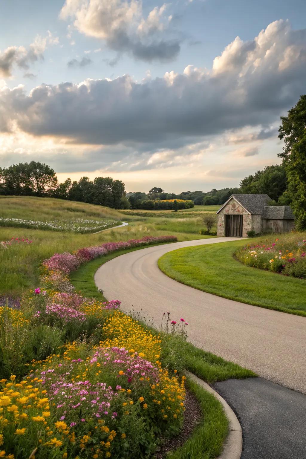A wildflower meadow creating a natural paradise.