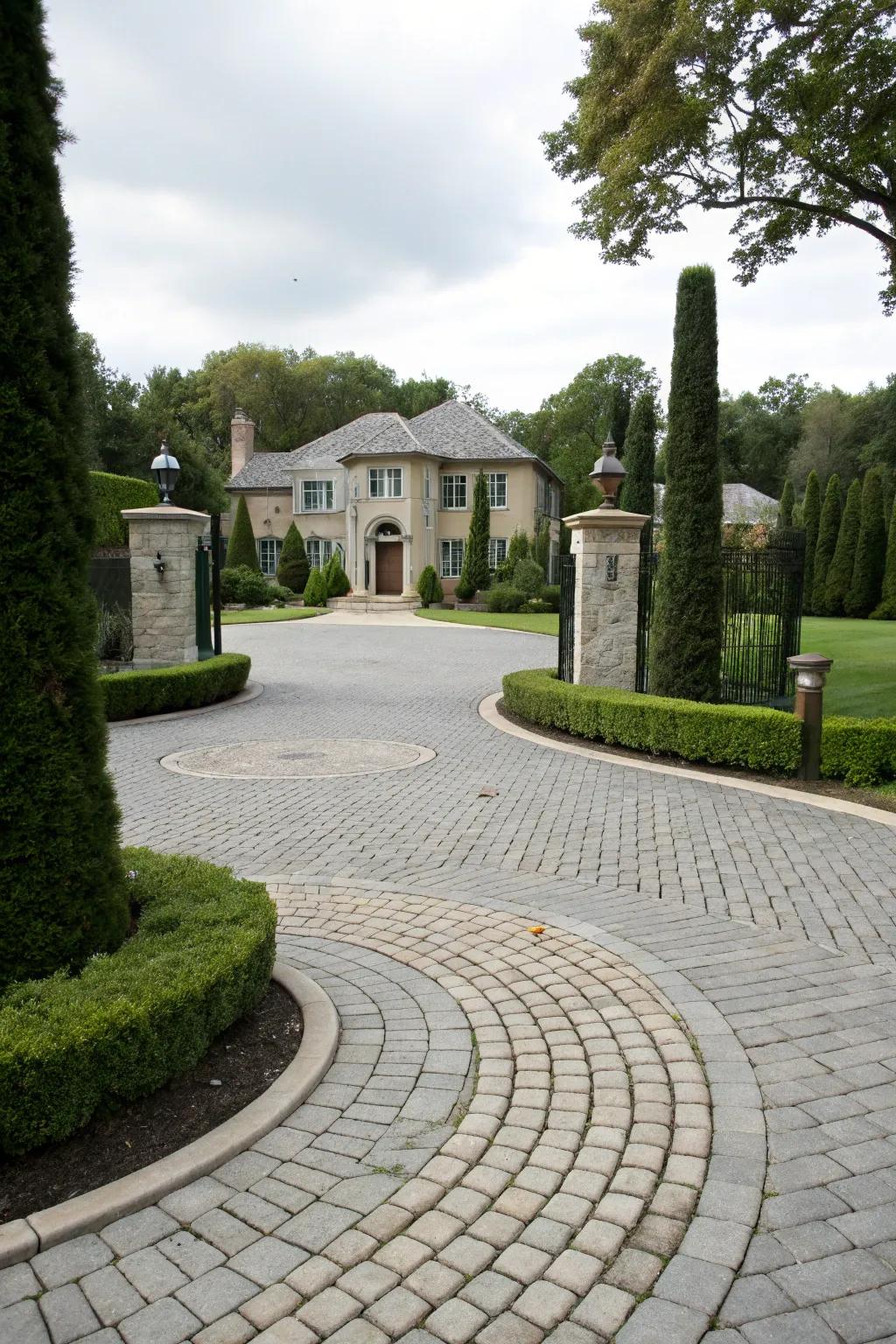 Make an entrance with a circular driveway.