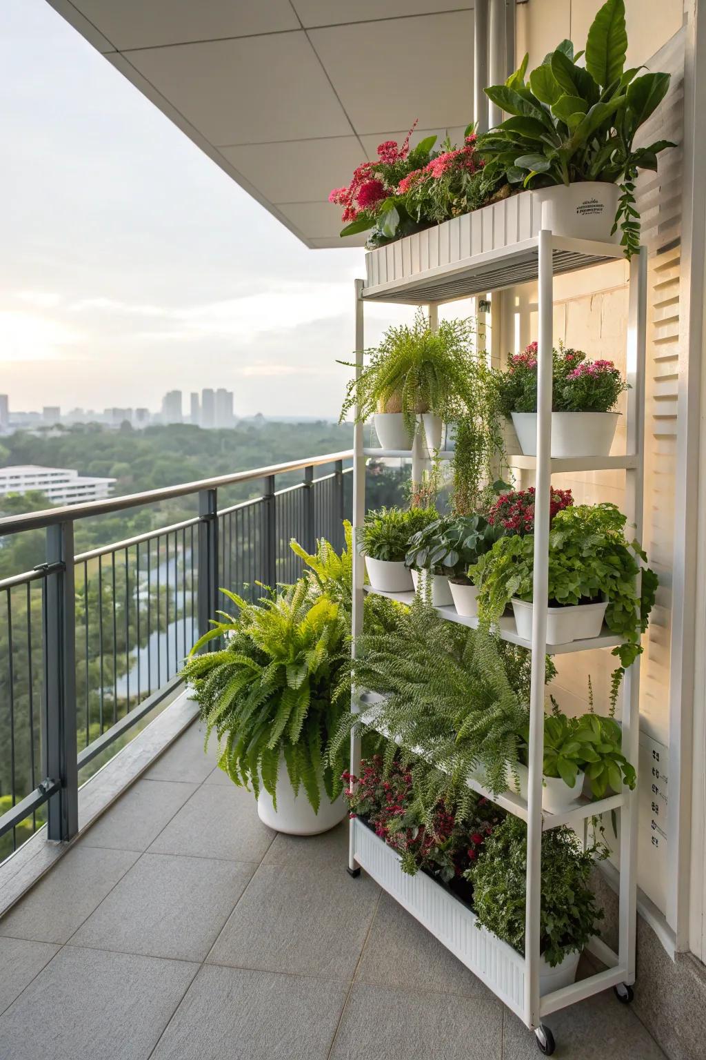 Height variations add depth to the garden