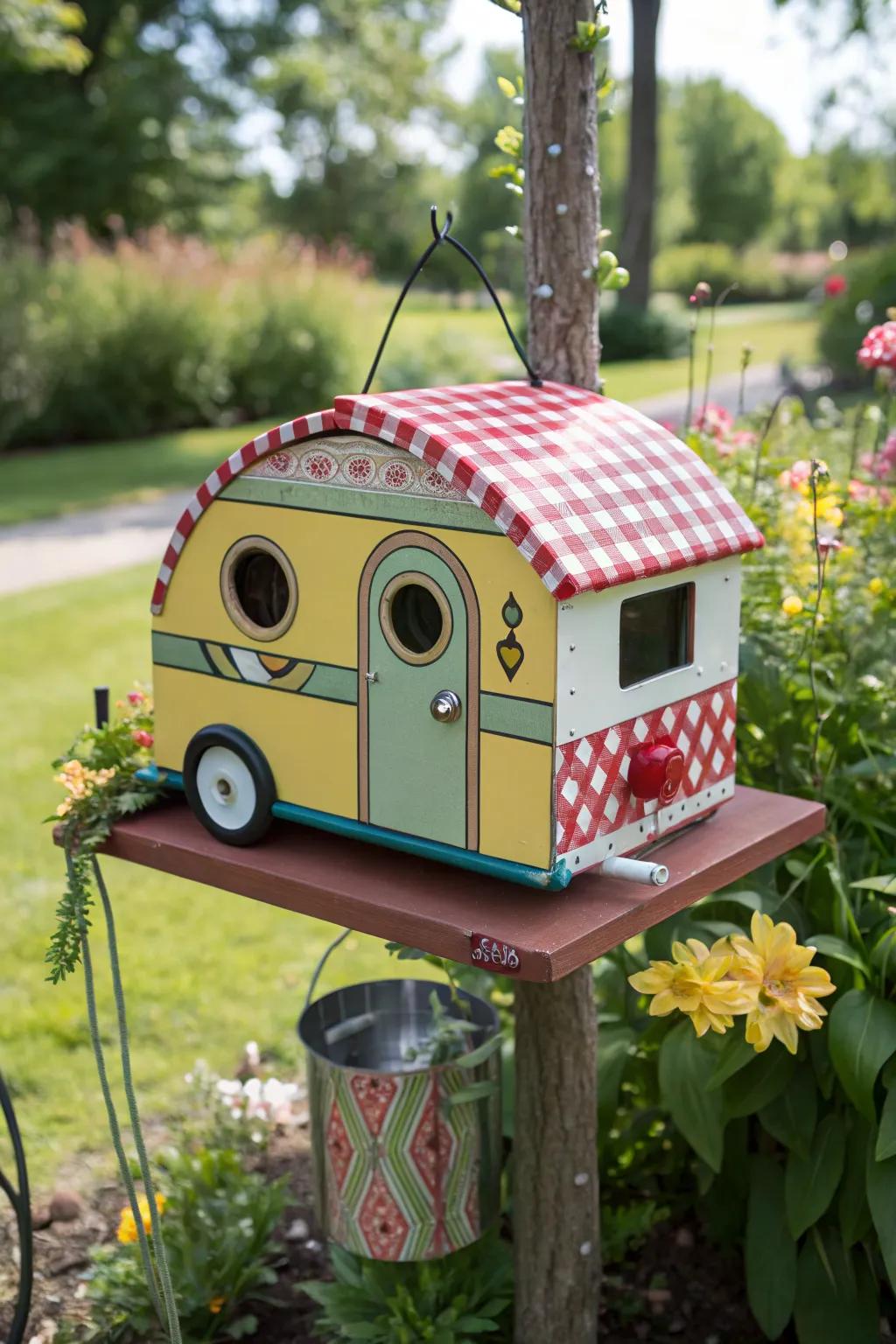 Retro delight: Camper-style birdhouse