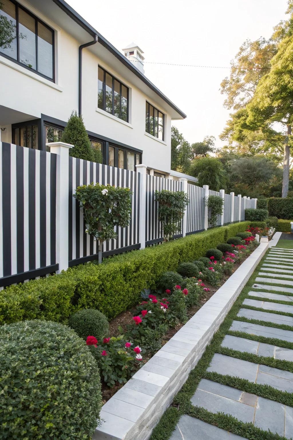 Achieve a chic look with sleek striped designs.