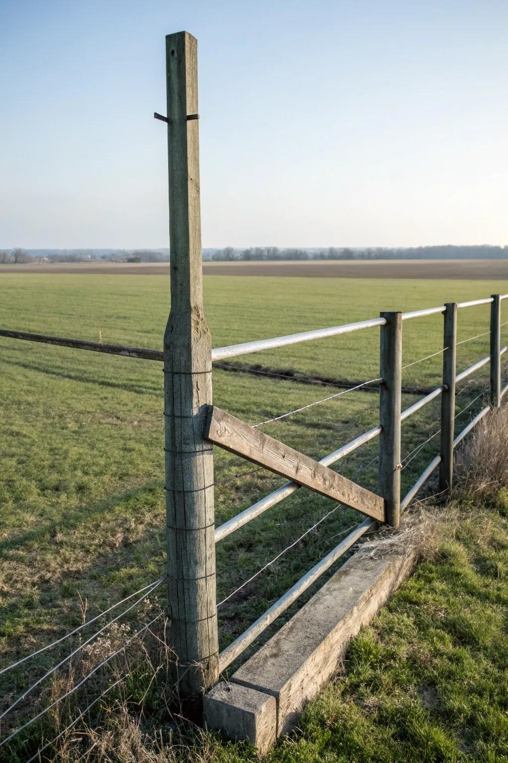 H-braces offer robust support for large fencing projects.