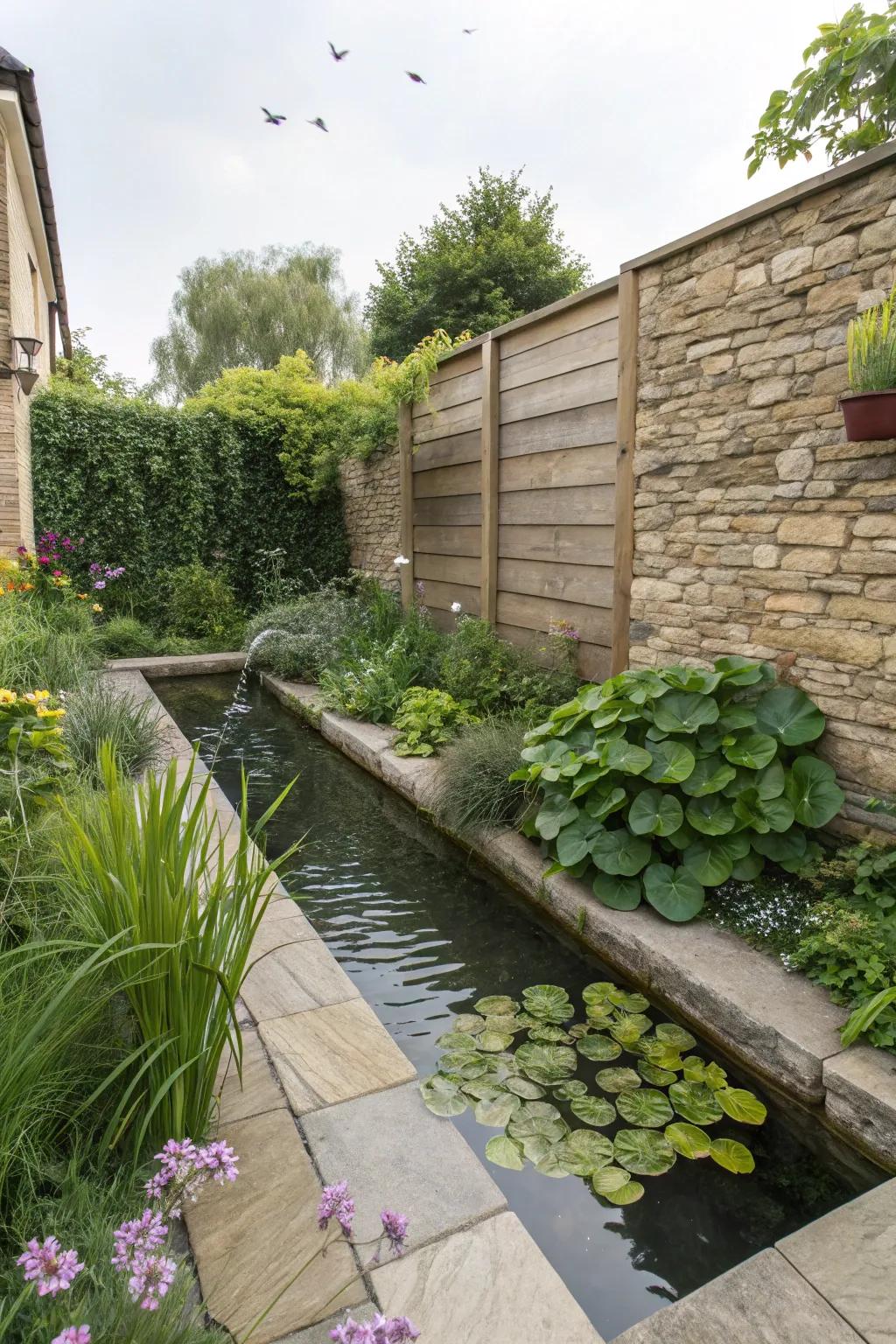 Vertical ponds are space-savvy and visually striking.